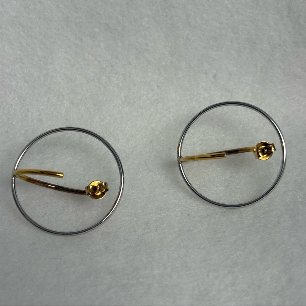 CHARLOTTE CHESNAIS Saturn M Earrings Gold Vermeil Sterling Silver - Picture 2 of 16